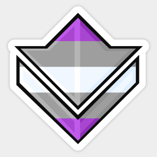 Commander Tag: Gray Asexual Sticker